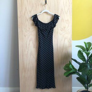 Polka Dot bias cut Searle midi dress